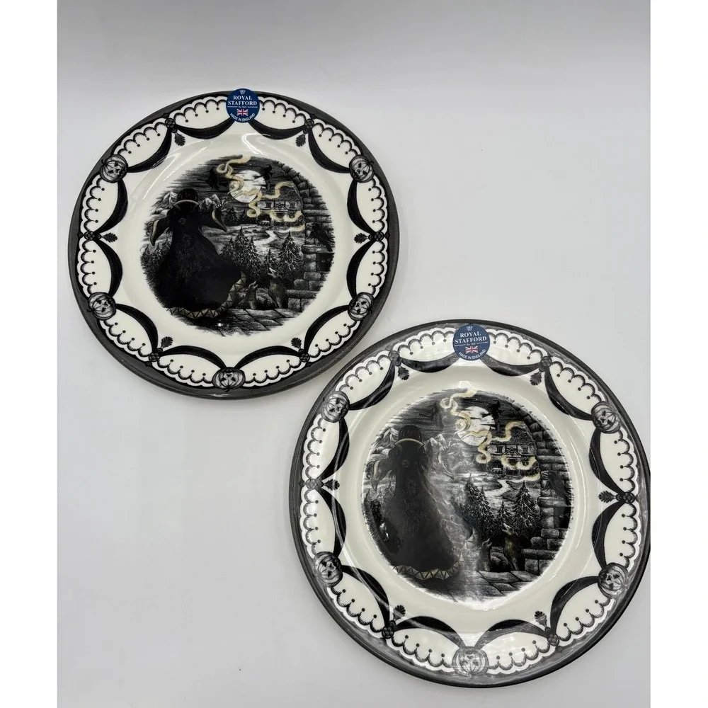 Royal Stafford The Guardian Witch Tales Dinner Plates Halloween Decor Set of 2